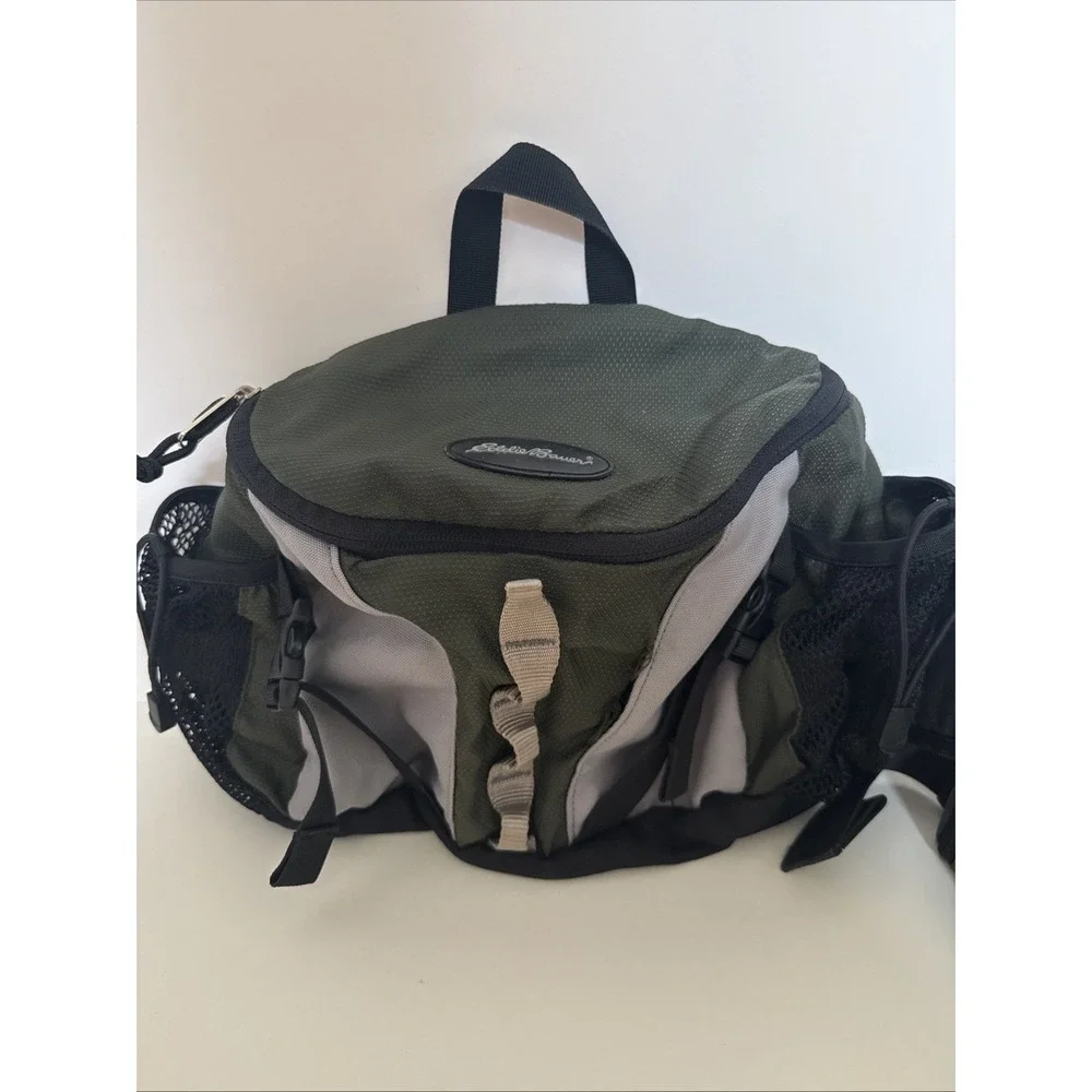 Eddie Bauer Lumber Hiking Waist Pack With 2 H2O Holders Adjustable Straps